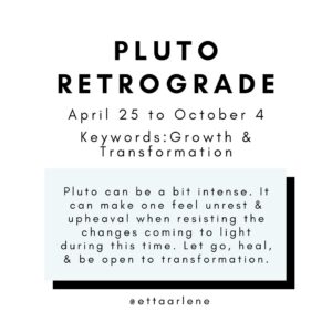 Pluto Retrograde 2020