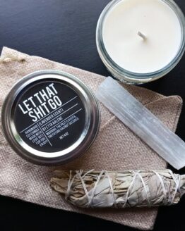 let that shit go candle set by Etta Arlene